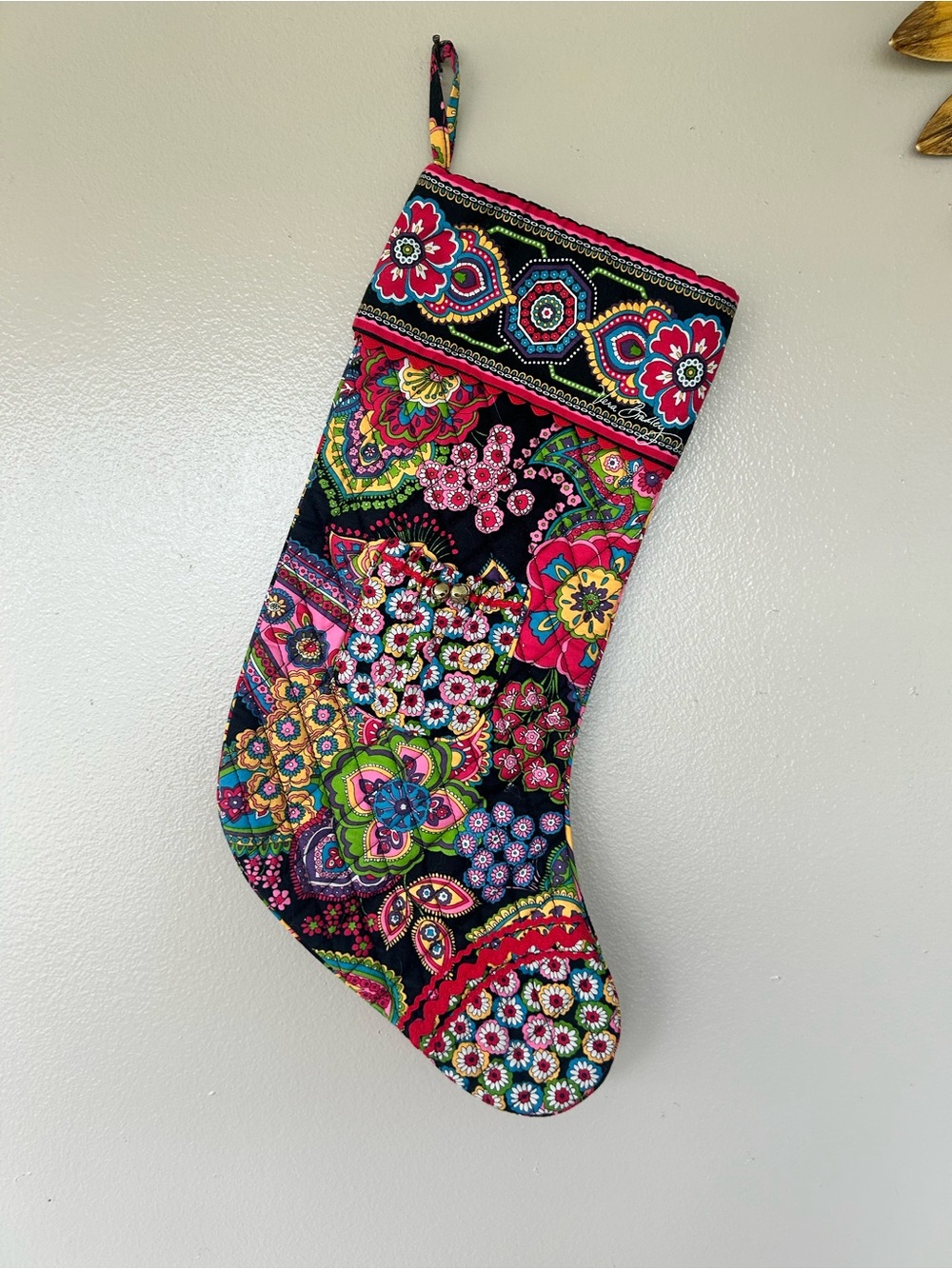 Vera Bradley RETIRED “Symphony in Hue” Floral Flower Paisley Christmas Stocking